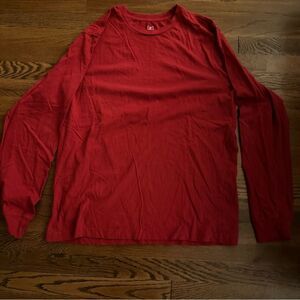 Red Long Sleeve Men's Shirt